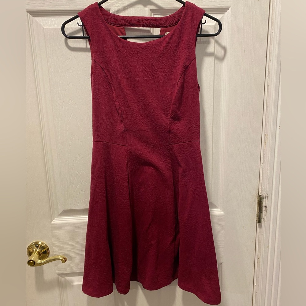 Maroon formal skater dress